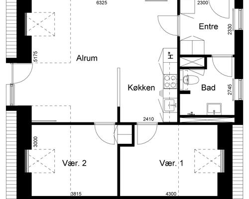 3 værelses lejlighed i Bjerringbro