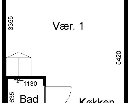 1 værelses lejlighed i Viborg