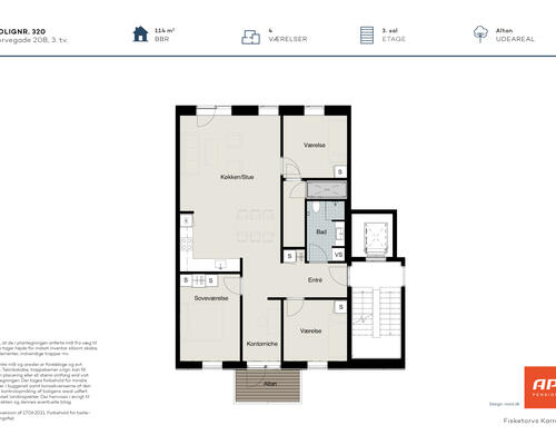 4 værelses lejlighed i Odense C