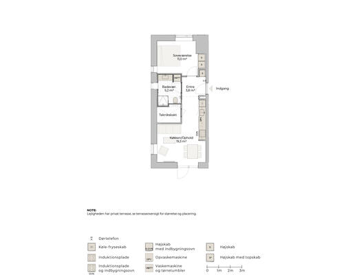 2 værelses lejlighed i Risskov