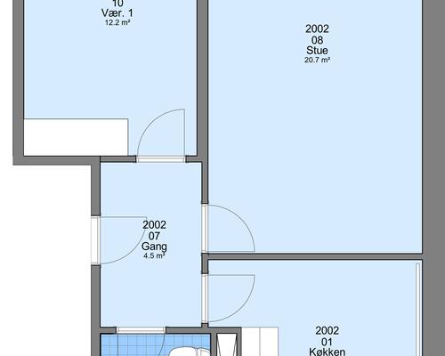 2 værelses lejlighed i Frederikshavn