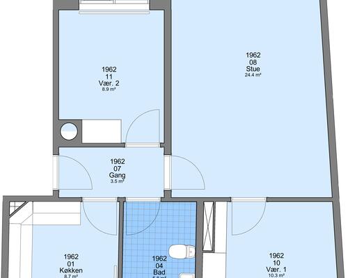 3 værelses lejlighed i Frederikshavn