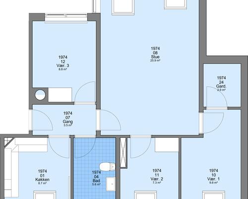 4 værelses lejlighed i Frederikshavn