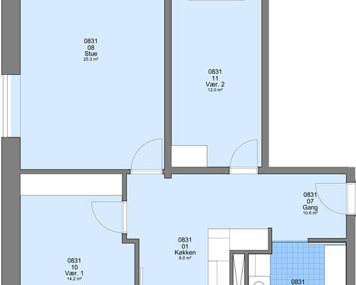 3 værelses lejlighed i Frederikshavn