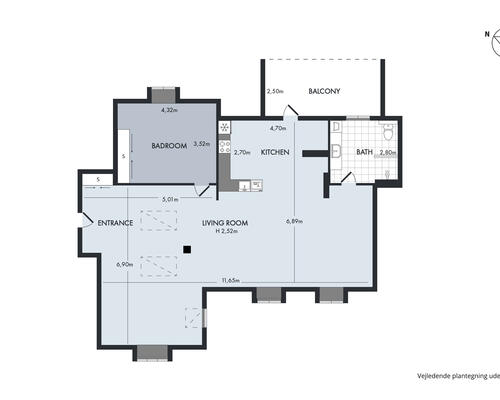 Amazing penthouse apartment with a terrace on 13 m2