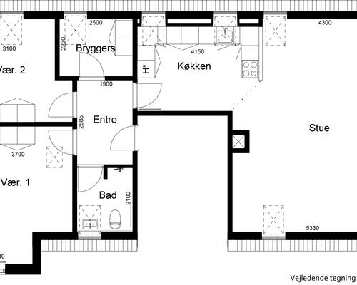 3 værelses hus i Hammel