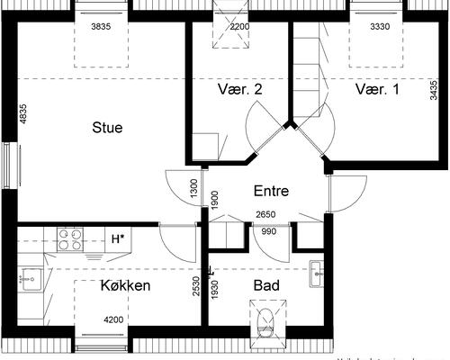 3 værelses hus i Gram