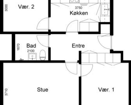 3 værelses lejlighed i Skive