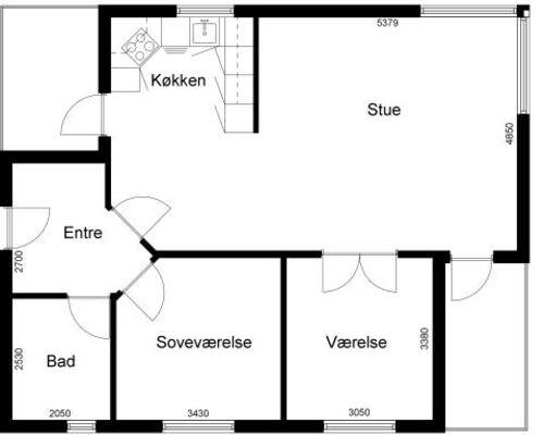 3 værelses lejlighed i Spøttrup