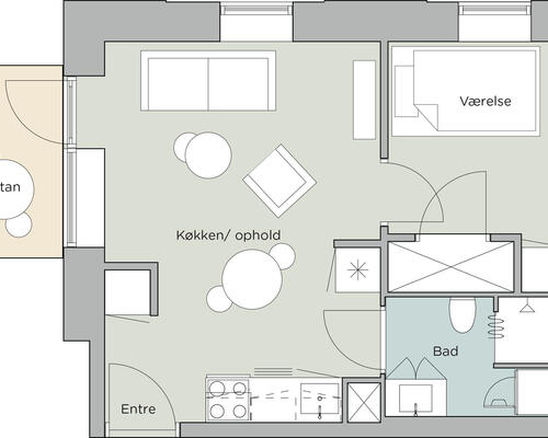 2 værelses lejlighed i Aalborg