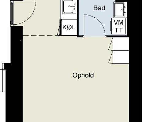 49 m2 værelse i Odense C