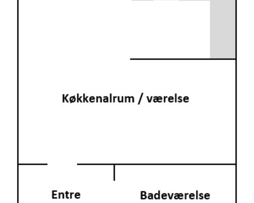 1-værelses lejelighed i Skibhuskvarteret, Odense C