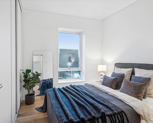 Nybygget rækkehus med hyggelig gårdhave