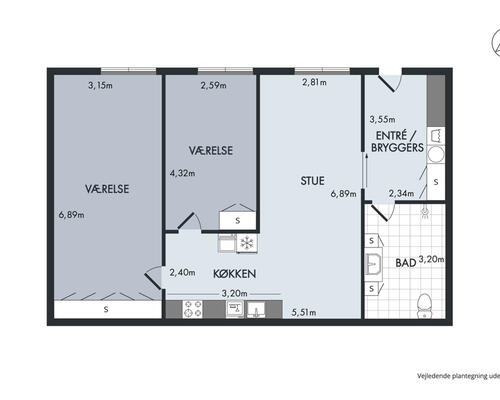 Delevenlig 3-værelses rækkehus i Nørresundby