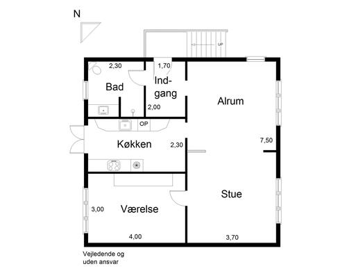 RESERVERET 2-vær. lejl. på 71 kvm., bel. Kirkegade 76 st., Udlejes pr. 01.07.2025
