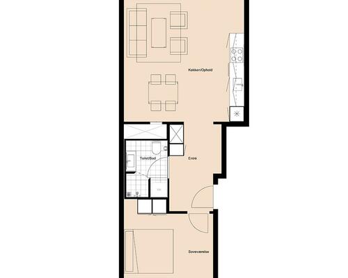 2 værelses lejlighed i Odense V