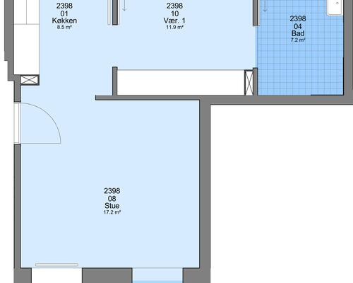 2 værelses lejlighed i Frederikshavn