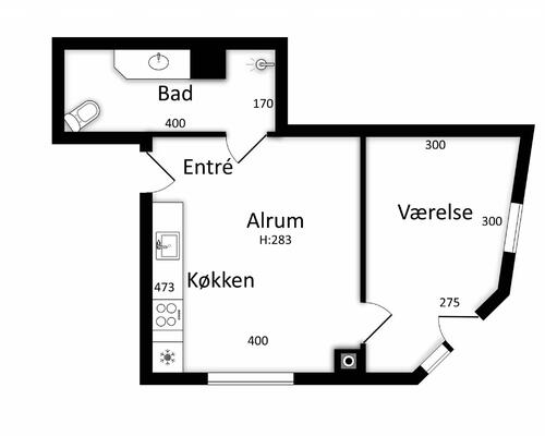 2 værelses lejlighed i Næstved