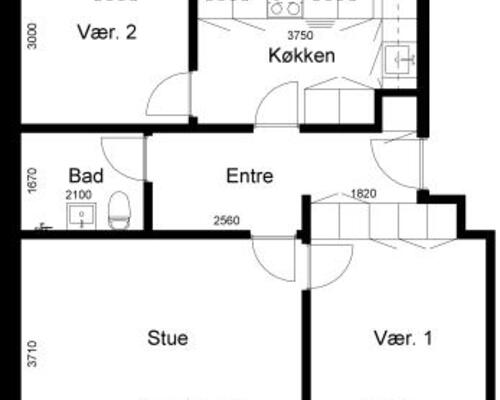 3 værelses lejlighed i Skive