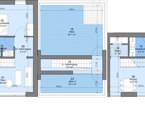 2 værelses hus i Svendborg
