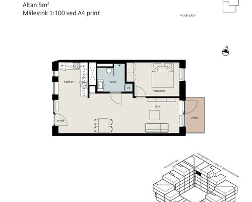 2 værelses lejlighed i Albertslund