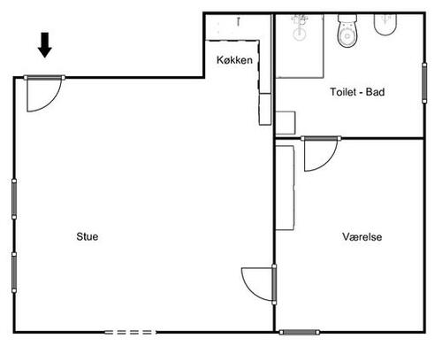 2 værelses lejlighed i Hobro
