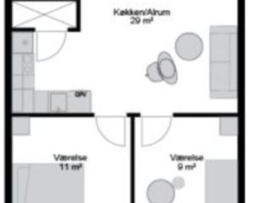 3 værelses lejlighed i Aalborg