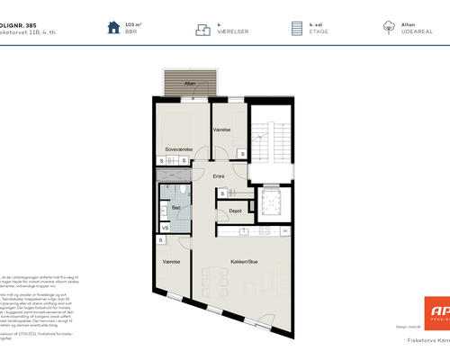 4 værelses lejlighed i Odense C
