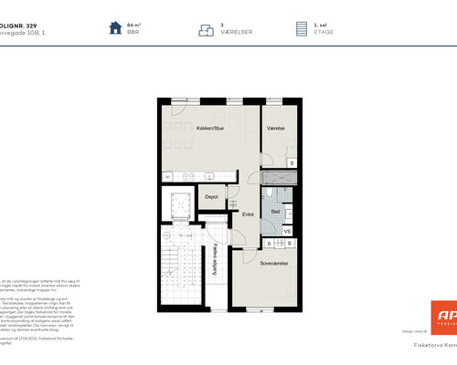 2 værelses lejlighed i Odense C