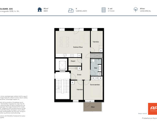 3 værelses lejlighed i Odense C