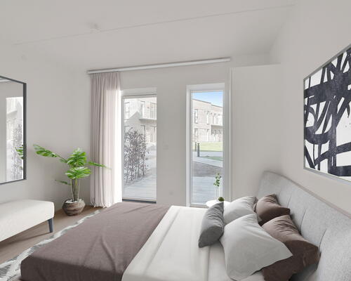 Egedal Stationsby - Hyggelig 2 vær. lejlighed med stor terrasse