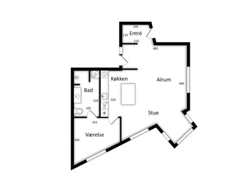 2 værelses lejlighed på 67 m²