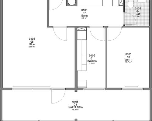 2 værelses lejlighed i Haderslev