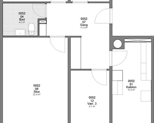 4 værelses lejlighed i Haderslev