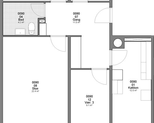 4 værelses lejlighed i Haderslev