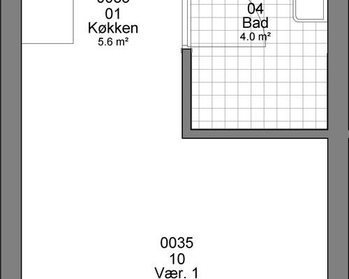 1 værelses lejlighed i Haderslev