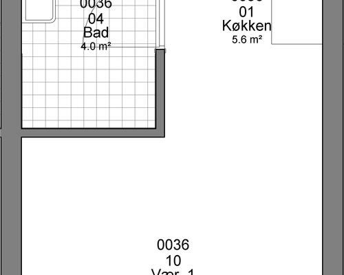 1 værelses lejlighed i Haderslev