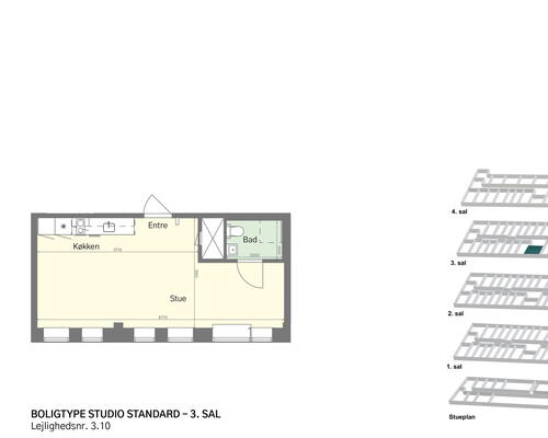Rummeligt studio et stenkast fra Amagerbro