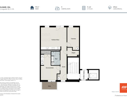 3 værelses lejlighed i Odense C