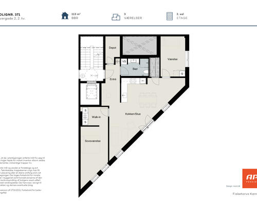 3 værelses lejlighed i Odense C