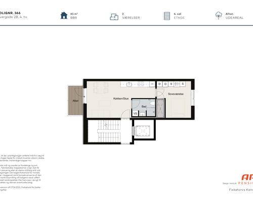 2 værelses lejlighed i Odense C