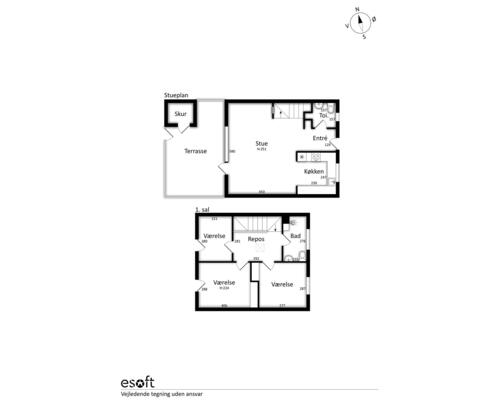 4 værelses rækkehus på 96 m²