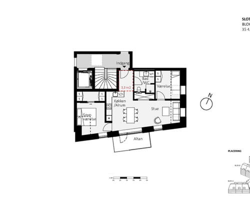 Attraktiv 3-vær bolig med altan og udsigt til Frederiksborg Slot! Lys bolig, øverst beliggende i ejendommen. Elevator og p kælder.