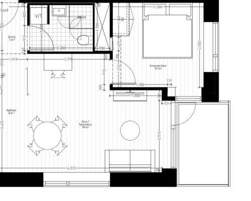 2 værelses – Munkebjergvænget 56, 1. lejl. 3 – Odense M