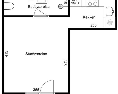 Nyere istandsat 1-værelses, centralt i Horsens