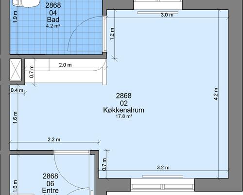 1 værelses lejlighed i Randers