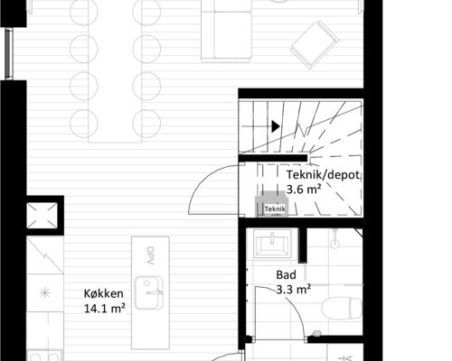 4 værelses hus i Hasselager