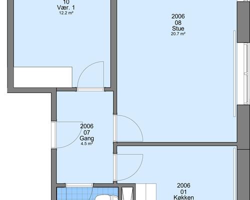 2 værelses lejlighed i Frederikshavn