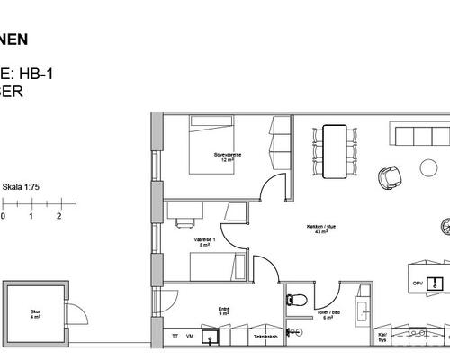 3 værelses hus i Billund
