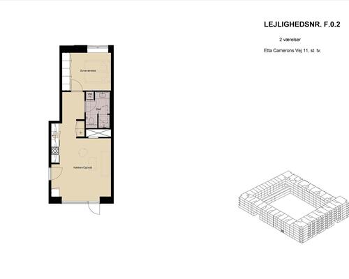 2 værelses lejlighed i København SV